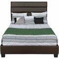 Better Home Napoli Faux Leather Upholstered Platform Twin Size Bed, Tobacco NAPOLI-33-TOB